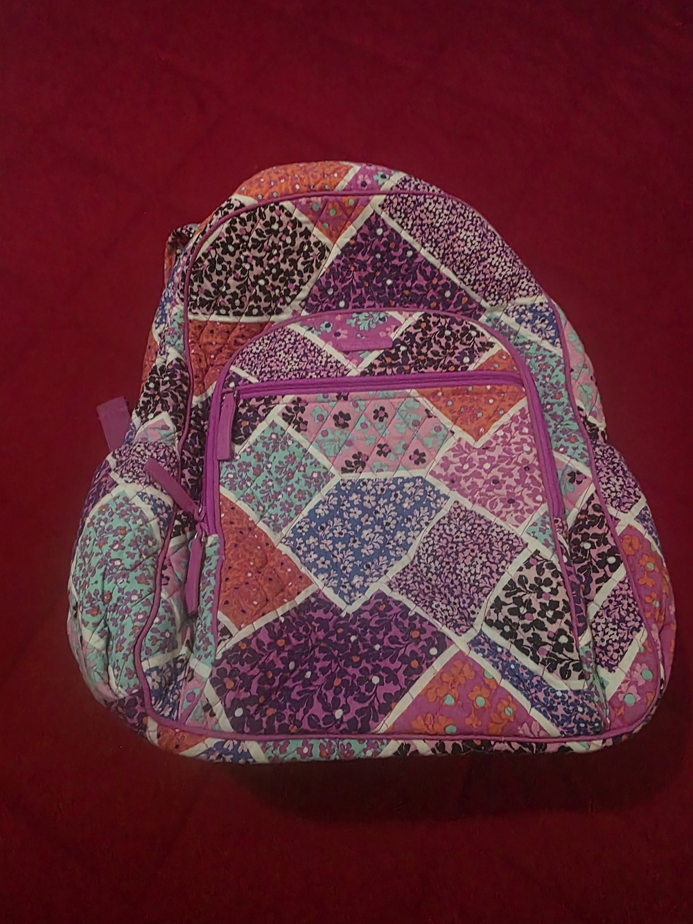 Vera Bradley Quilted Patchwork Floral Backpack in Pink & Purple🩷💜